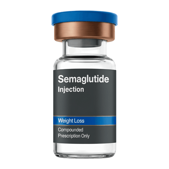 Compounded semaglutide injection vial