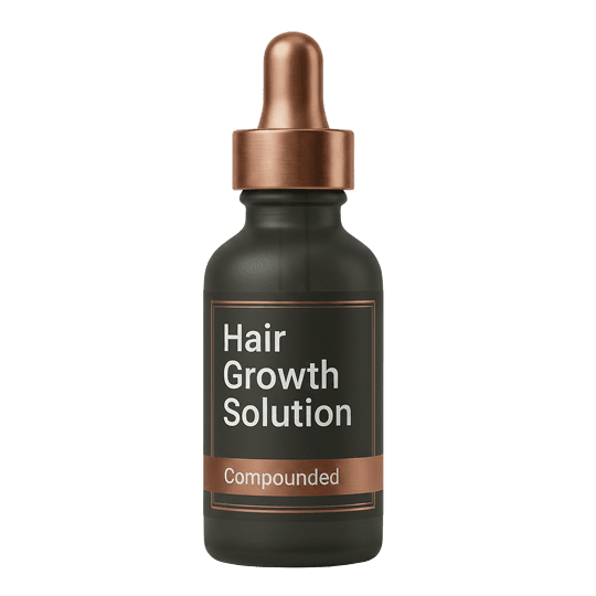 Compounded minoxidil and finasteride topical spray bottle